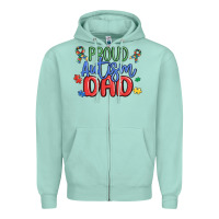 Seafoam proud autism dad Zipper Hoodie - MaliasSmallBusiness