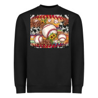 Black baseball leopard cowhide sunflower Heavyweight Sweatshirt - JahusDesignShop