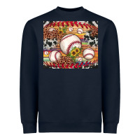 Navy baseball leopard cowhide sunflower Heavyweight Sweatshirt - JahusDesignShop