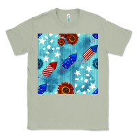 Matcha patriotic fireworks and sunflower Classic Tee - BundleAndBundleShop
