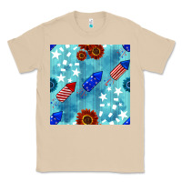Mushroom patriotic fireworks and sunflower Classic Tee - BundleAndBundleShop