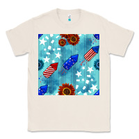 Natural patriotic fireworks and sunflower Classic Tee - BundleAndBundleShop