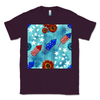 Plum patriotic fireworks and sunflower Classic Tee - BundleAndBundleShop