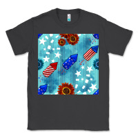 Smoke patriotic fireworks and sunflower Classic Tee - BundleAndBundleShop