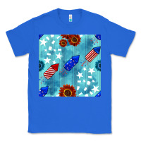 True Royal patriotic fireworks and sunflower Classic Tee - BundleAndBundleShop