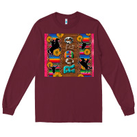Burgundy rodeo serape leopard glitter Long Sleeve Tee - Artiststas
