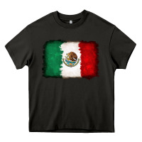Asphalt Mexican flag Heavy Core Tee - RanaPortraitStore