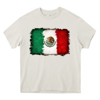 Cream Mexican flag Heavy Core Tee - RanaPortraitStore