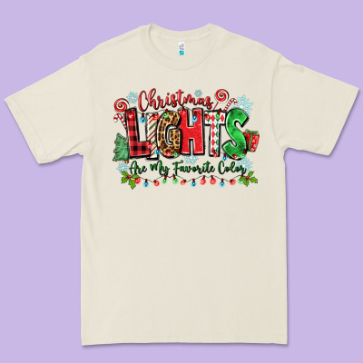 Christmas Lights Are My Favorite Color Premium Tee Designed By Zillion Design Studio
