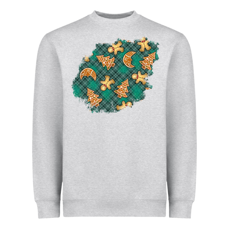 Christmas Gingerbread Cookies Patch Heavyweight Sweatshirt by BundleAndBundleShop | Teevron
