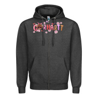 Charcoal Heather carhartt cow valentines day Zipper Hoodie - MaliasSmallBusiness