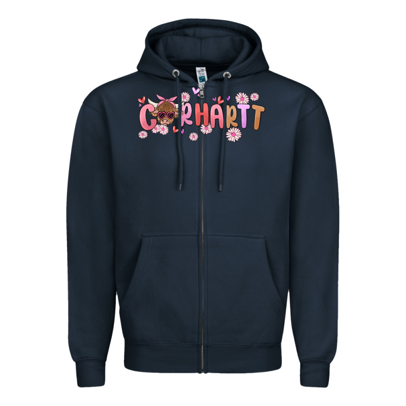 Carhartt Cow Valentines Day Zipper Hoodie by MaliasSmallBusiness | Teevron