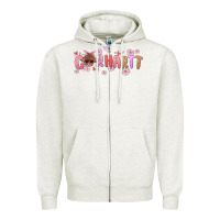 Oatmeal Heather carhartt cow valentines day Zipper Hoodie - MaliasSmallBusiness