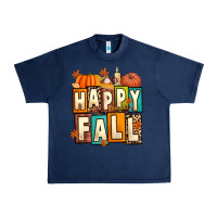 Navy happy fall Urban Heavy Tee - Artiststas