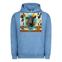Pigment Pebble Blue black angus Urban Hoodie - TumblerDesignByShophia