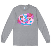 Heather Grey back to school flowers third grade 3200x2400 Long Sleeve Tee - AdoDesignShop