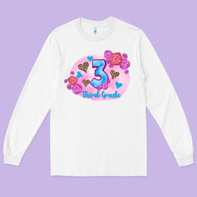 Back To School Flowers Third Grade 3200x2400 Long Sleeve Tee Designed By Adodesignshop