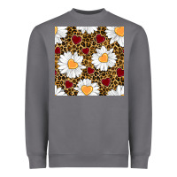 Storm valentines day daisy and leopard seamless pattern Heavyweight Sweatshirt - BundleAndBundleShop