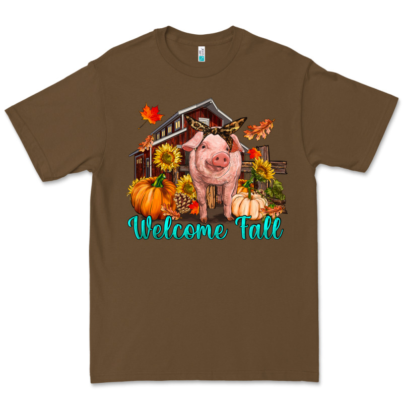 Welcome Fall Pig Premium Tee by RanaPortraitStore | Teevron