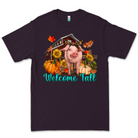 Plum Welcome fall pig Premium Tee - RanaPortraitStore