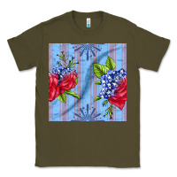 Army Green patriotic rose Classic Tee - BundleAndBundleShop