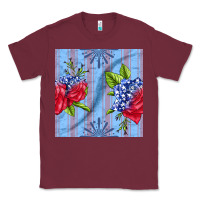 Burgundy patriotic rose Classic Tee - BundleAndBundleShop