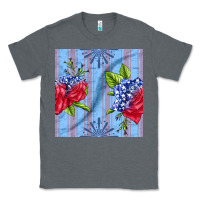 Charcoal Heather patriotic rose Classic Tee - BundleAndBundleShop