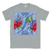 Heather Grey patriotic rose Classic Tee - BundleAndBundleShop