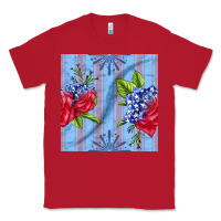 Red patriotic rose Classic Tee - BundleAndBundleShop