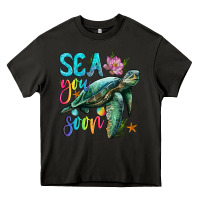 Asphalt sea you soon with sea turtle Heavy Core Tee - Artiststas