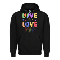 Black love is love pride Zipper Hoodie - MaliasSmallBusiness