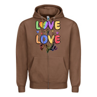 Chestnut love is love pride Zipper Hoodie - MaliasSmallBusiness