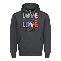 Smoke love is love pride Zipper Hoodie - MaliasSmallBusiness