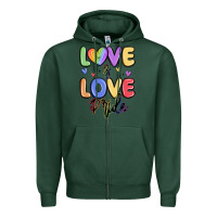 Sports Green love is love pride Zipper Hoodie - MaliasSmallBusiness