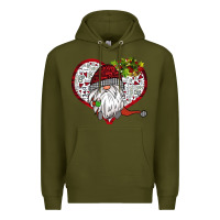 Army Green Valentine's Day Gnome Premium Hoodie - Bettercallsaul
