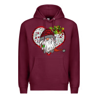 Burgundy Valentine's Day Gnome Premium Hoodie - Bettercallsaul