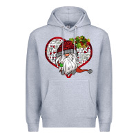 Heather Grey Valentine's Day Gnome Premium Hoodie - Bettercallsaul