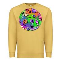 Antique Gold halloween round earrings 4 Premium Sweatshirt - BundleAndBundleShop
