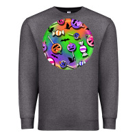 Charcoal Heather halloween round earrings 4 Premium Sweatshirt - BundleAndBundleShop