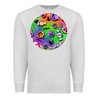 Dove Grey halloween round earrings 4 Premium Sweatshirt - BundleAndBundleShop
