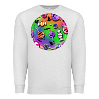 Oatmeal Heather halloween round earrings 4 Premium Sweatshirt - BundleAndBundleShop