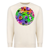 Sandshell halloween round earrings 4 Premium Sweatshirt - BundleAndBundleShop