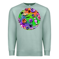 Seafoam halloween round earrings 4 Premium Sweatshirt - BundleAndBundleShop