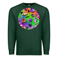 Sports Green halloween round earrings 4 Premium Sweatshirt - BundleAndBundleShop