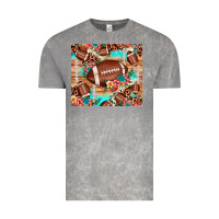 Cloud Rock football leopard cowhide Vintage Tee - JahusDesignShop