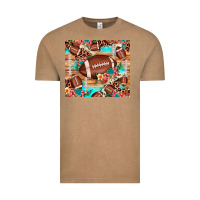 Vintage Coffee football leopard cowhide Vintage Tee - JahusDesignShop