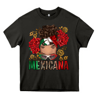Asphalt Mexicana Latina messy bun Heavy Core Tee - RanaPortraitStore