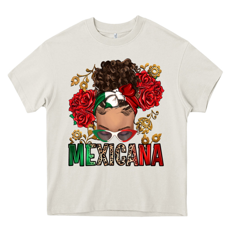 Mexicana Latina Messy Bun Heavy Core Tee by RanaPortraitStore | Teevron
