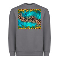 Storm leopard turquoise sunflower Heavyweight Sweatshirt - JahusDesignShop