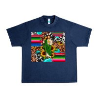 Navy san judas leopard cowhide gemstone Urban Heavy Tee - JahusDesignShop
